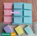 Silicone soap mold 6 even rectangular for suffron Handmade soap. 
