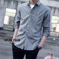 HUILISHI Korean style fashion casual men's high quality shirt polo shirt. 
