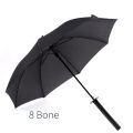 Creative Japanese Samurai Umbrella Removable Handle Automatic Long Black Rainproof Warrior Ninja-like Home Rain Umbrellas. 