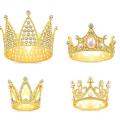 4Pcs Cake Topper Decorations Princess Crown Cake Decorations for Birthday, Wedding, Party and Baby Shower Crown.