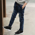 IENENS 4-11Y Fashion Children's Jeans Boy Denim Trousers Kids Clothes Baby Boys Elastic Waist Pants Slim Jeans For Boy.