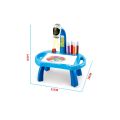 Children Learning Desk Trace and Draw Projector Art Drawing Board Projection Tracing Painting Table - blue. 