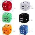 1 Pair Fuzzy Dice Dots Rear View Mirror Hanger Decoration. 