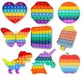 1pcs Random Pack Poppet Pop It Fidget Toys, Push Pop Bubble Fidget Sensory Toy, Autism Special Needs Silicone Stress Relief Toy, Great Fidget Toy for Kids and Adults (Set of 1) (Random). 