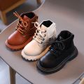 2022 Autumn Classic Black Brown White Fall Winter Platform Boots for Children Cozy Toddler Boys motion Boots Kids Girl Shoes. 