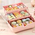 3 Layer Multipurpose Storage Box Hair Accessories Organizer for Scrunchies. 
