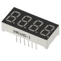 Durable 12 Pin 4 Bit Common Cathode Plastic, Metal Black Digital Tube Red LED Display 7 Segment Display Electronic Driver Board. 