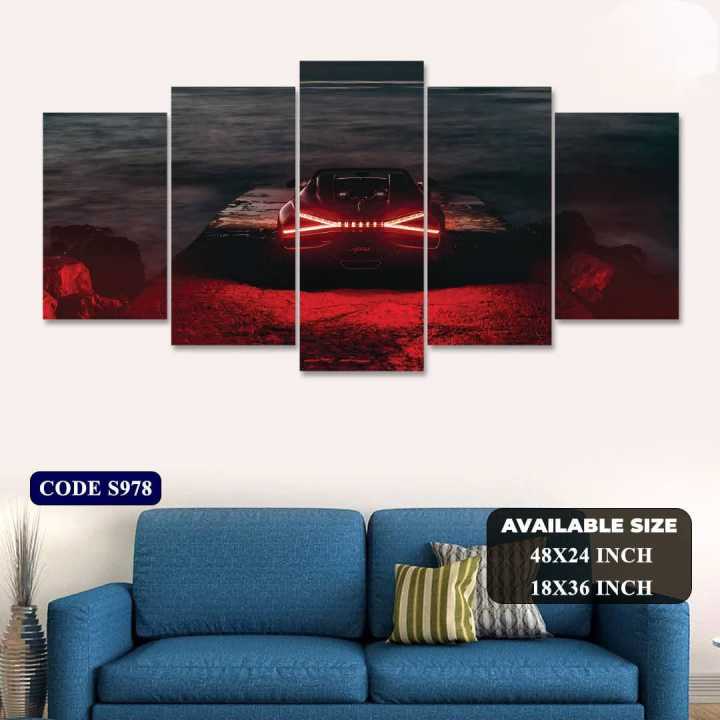 5Pcs In 1 Set Wall Canvas printing | Daraz.com.bd