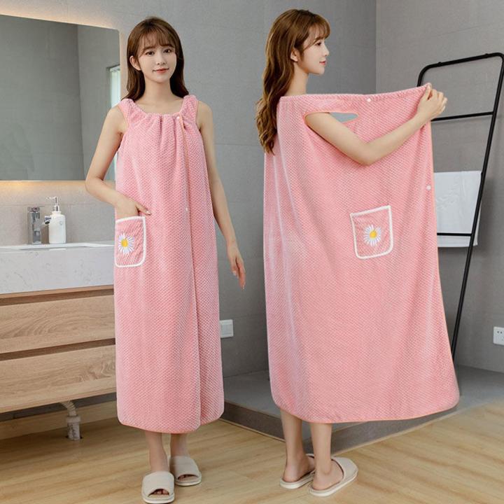 Extended Bath Towel】Bath Towel Can Be Worn and Wrapped with Bathrobe Home Clothes No Lint No Fading than Pure Cotton Soft