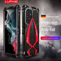 Samsung S23Ultra Drop-Resistant Metal Frame Silicone Lens All-Covering Phone Case Crash-Resistant Three-Resistant Sports Car Hard Case.