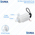 3-6V DC Micro Submersible Motor Water Pump Low Noise With Both Side Nozzle Aquarium. 