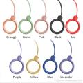 New Silicone Circle Finger Ring Buckle Lanyard Simple Short Case Mobile Phone Mobile Siliconering - Multicolor - Phone Back Cover.