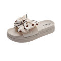 （Benefits）Summer Internet Celebrity All-Match Black Polka Dot Slippers Women's Summer Outdoor Fashion Platform Fairy Style Sandals. 