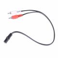 flowers 3.5mm 1/8'' Stereo Female To 2 Male Rca Jack Adapter Aux Audio Y Cable. 