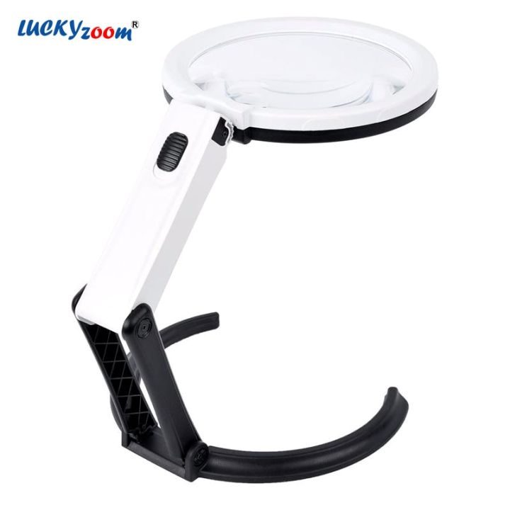 130MM%20Large%20Reading%20Magnifier%201.8X%205X%2012%20LED%20Foldable%20Magnifying%20Glass%20EU%20Plug-in%20Illuminated%20Magnifier%20Lamp%20Table%20Read%20Lupa%20-%20Image%203