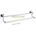 Chrome Finish Stainless Steel Bathroom Fixture Double Towel Rail/ Towel Rack Holder.
