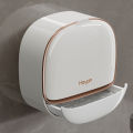 Organizer Case With Lid Drain Soap Box Wall Mounted Punch-Free Soap Dish Flip-Top Creative Storage Rack Travel Storage. 