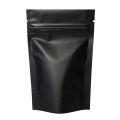 High Quality 100pcs Heat Seal Zip Lock Package Bags Aluminum Foil Mylar Tear Notch Matte Black Stand Up Bag Wholesale.