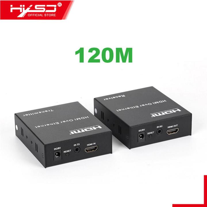 HXSJ HW-YD120 HDMI Extender over TCP IP FUll HD 1080P via UTP STP Cat5/5e/Cat6 by Rj45 120M HDMI Transmitter Receiver HDMI splitter