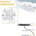 NCANRUI 4Pcs Marine Boat Interior Lights,12V LED Boat Deck Courtesy Light 3Inch Round White 6 LED Stern Transom Anchor Light. 