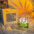 LED illuminated Tulip Night Light Customizable Transparent Packaging Versatile Decor Handmade LED Light DIY Kit Handcrafted Flower Knows Box for Living Room Creative Gift Home Atmosphere Night. 