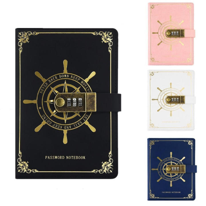 Sailor's Voyage Password Notebook Locked Diary Book Password Journal PU