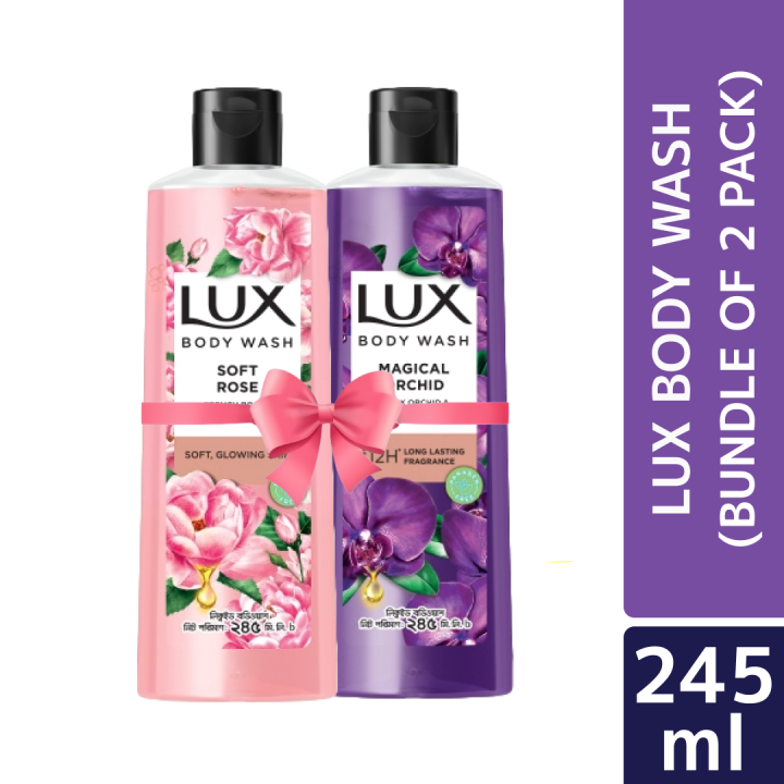 Lux%20Body%20Wash%20Soft%20Rose%20&%20Magical%20Orchid%20245ml%20Combo%20Pack%20(Free%20Loofah)%20-%20Image%202