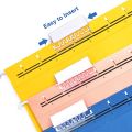 100pcs Hanging File Folder Tabs with Inserts for Hanging Folders Clear Plastic 2 Inch File Folder Tabs for Quick Identification. 