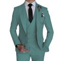 2023 Fashion New Men Leisure Boutique Business Solid Color Wedding Suit Coat Pants Vest 3 Pcs Set Dress Blazers Jacket Trousers.
