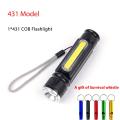Mini EDC LED USB Rechargeablewerful T6 Torch Side Light Design tail magnet Work Light With Magnet - magnet.