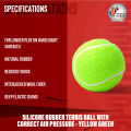 3 pcs Silicone Rubber Tennis Ball with Correct Air Pressure - Yellow Green.