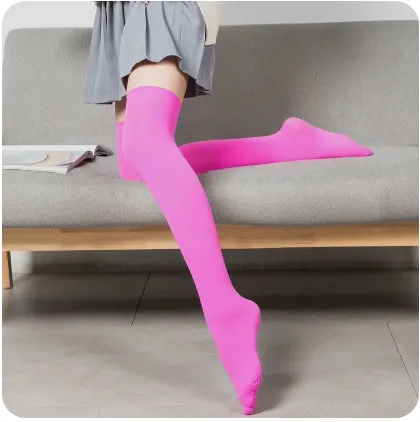 Japanese%20Style%20Women%20Stockings%20Candy%20Color%20Breathable%20Absorbing%20Sweat%20Anti-slack%20Casual%20Thigh%20High%20Over%20Knee%20High%20Socks%20Girls%20Female%20Long%20Knee%20Sock%201Pcs%20-%20Image%204