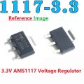 AMS1117 3.3V 1A SMD 4Pin SOT-223 Package Voltage Regulator IC. 