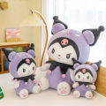 Big Size Sanrio Kuromi Plush Toys Kawaii Stuffed Kuromi Plush Doll Anime Cartoon Ragdoll Dol Home Decor Girls kids Kid Gift. 
