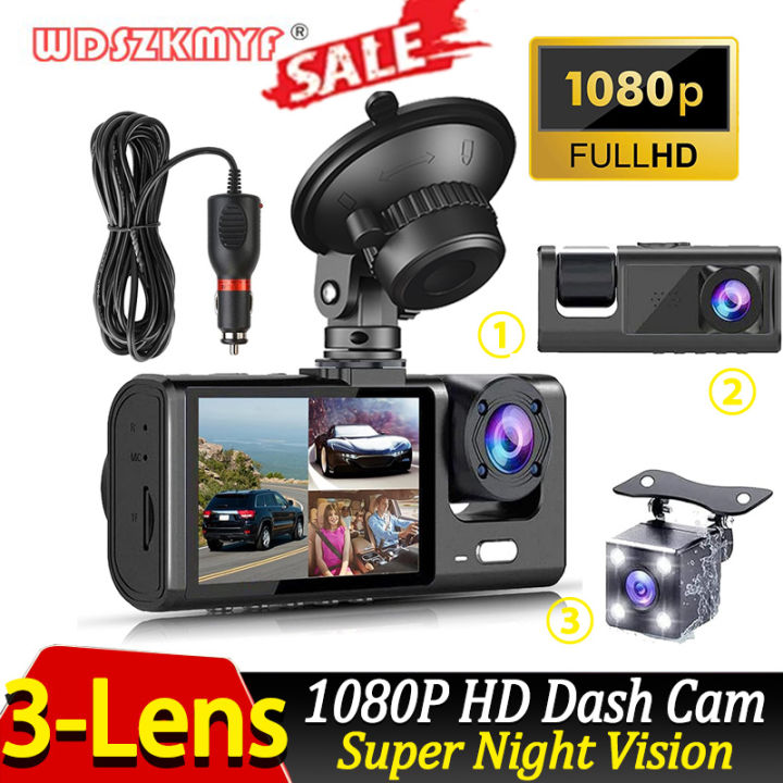 【Limited edition】 2/3 Channel Dash Cam for Car Front And Rear Camera 1080P  Video Recorder Dashcam Black Box Car DVR Rear View Camera car accessory （No 