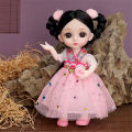 Happy day 16cm Princess BJD 1/12 Doll with Clothes and Shoes Movable 13 Joints Cute Sweet Face Girl Gift Child Toys. 