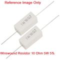5Pcs- 5Watt 10 Ohm WIREWOUND 5W 10 Ohm Ceramic Cement Power Wirewound Resistor 10 Ohm 5Watt Wire Wound 2Pin Leads Fixed Cement Resistor 5% Tolerance. 