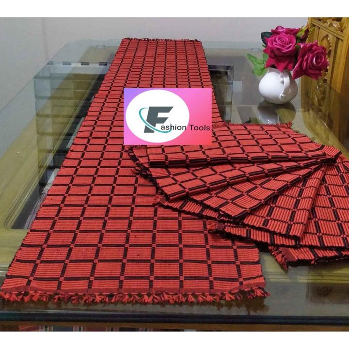 Dining Table Runner With 6 Pcs Mat | Daraz.com.bd