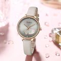 Inspried bye CURREN C9077L Brown PU Leather Analog Watch For Women - Black & Brown.