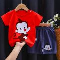 Baby Boy  Summer Short Sleeve T-shirt Tee Shorts 2 Pcs Outfits Set used children baby comfortable T-shirt and pant (. 