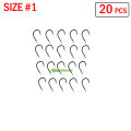 20 pcs x Size #1 Fishing Hook Flat Head Iseama High Carbon Steel Fish Hooks for Puti Fish. 