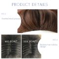 【Shop with Confidence】 Women's wigs Long hair with bangs in the middle Inner buckle shoulder length collarbone hair whole wig.