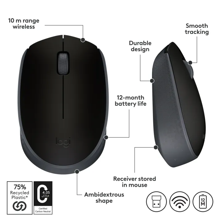 Logitech%20M171%20Wireless%20Mouse,%202.4%20GHz%20with%20USB%20Nano%20Receiver,%20Optical%20Tracking,%2012-Months%20Battery%20Life,%20Ambidextrous,%20PC%20/%20Mac%20/%20Laptop%20-%20Image%207
