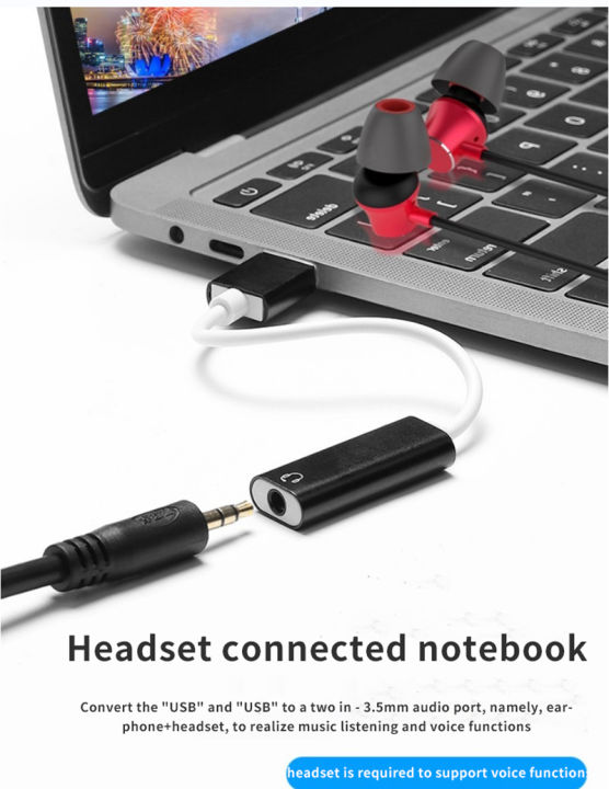 2-in-1%20USB%20Audio%20Converter%20Controller%203.5mm%20Headphone%20And%20Microphone%20USB%20Sound%20Card%20USB/Type-C%20To%203.5%20mm%20Stereo%20Jack%20Headset%20-%20Image%204