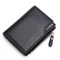 Vintage Men PU Leather Wallet Short Slim Male Purses Money Credit Card Holders with Zipper Men Wallet Money Bag. 