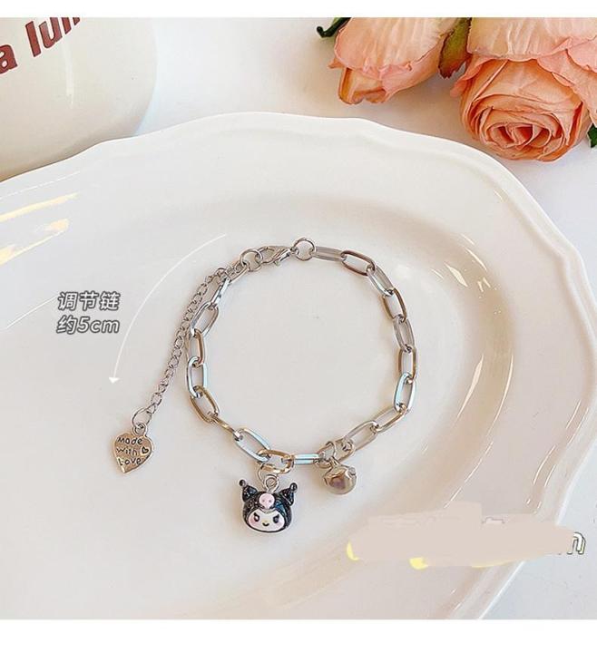 Cute%20Cartoon%20Sanrio%20Bell%20Bracelet%20for%20Women%20Cinnamoroll%20Kuromi%20My%20Melody%20Pochacco%20Adjustable%20Alloy%20Anime%20Gift%20for%20Girlfriend%20Student%20Birthday%20-%20Image%206