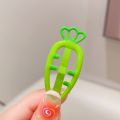 Candy Color Hairpin Cute Hollowed Children's Hair Accessories Lightweight Carrot Design BB Clip for Wear Kids Styling Girls'.