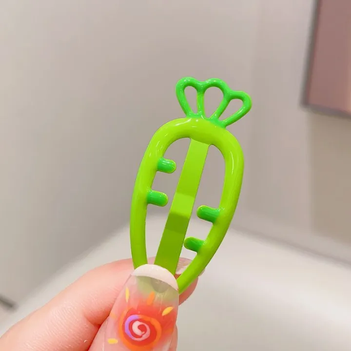 Candy%20Color%20Hairpin%20Cute%20Hollowed%20Children's%20Hair%20Accessories%20Lightweight%20Carrot%20Design%20BB%20Clip%20for%20Wear%20Kids%20Styling%20Girls'%20-%20Image%203