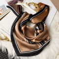2024 Fashion Luxury Brand 70cm Silk Square Scarf Women Satin Neck Tie Female Hair Bandana Headkerchief Shawl Wrap Hijab Echarpe.