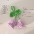 Handmade Weaving Flower Wind Chimes Keychain Lanyard Knitting Anti-lost Ring Buckle Car Keyring Girl Bag Pendant Jewelry. 